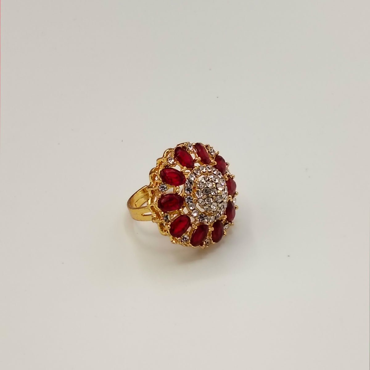 Adjustable Zircon Statement Ring GD RNG_ 010